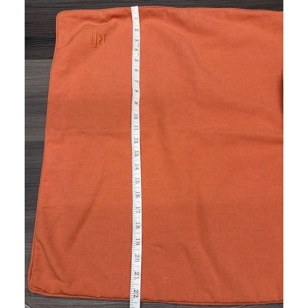 Set of 2 RLL Ralph Lauren Standard Pillowcases Orange Cases